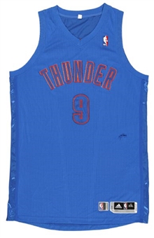 2012-13 Serge Ibaka Christmas Day Game Used Oklahoma City Thunder Alternate Jersey (NBA LOA)